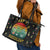 Cacuts Christmas Leather Tote Bag Cactus What the Fucculent - Wonder Print Shop