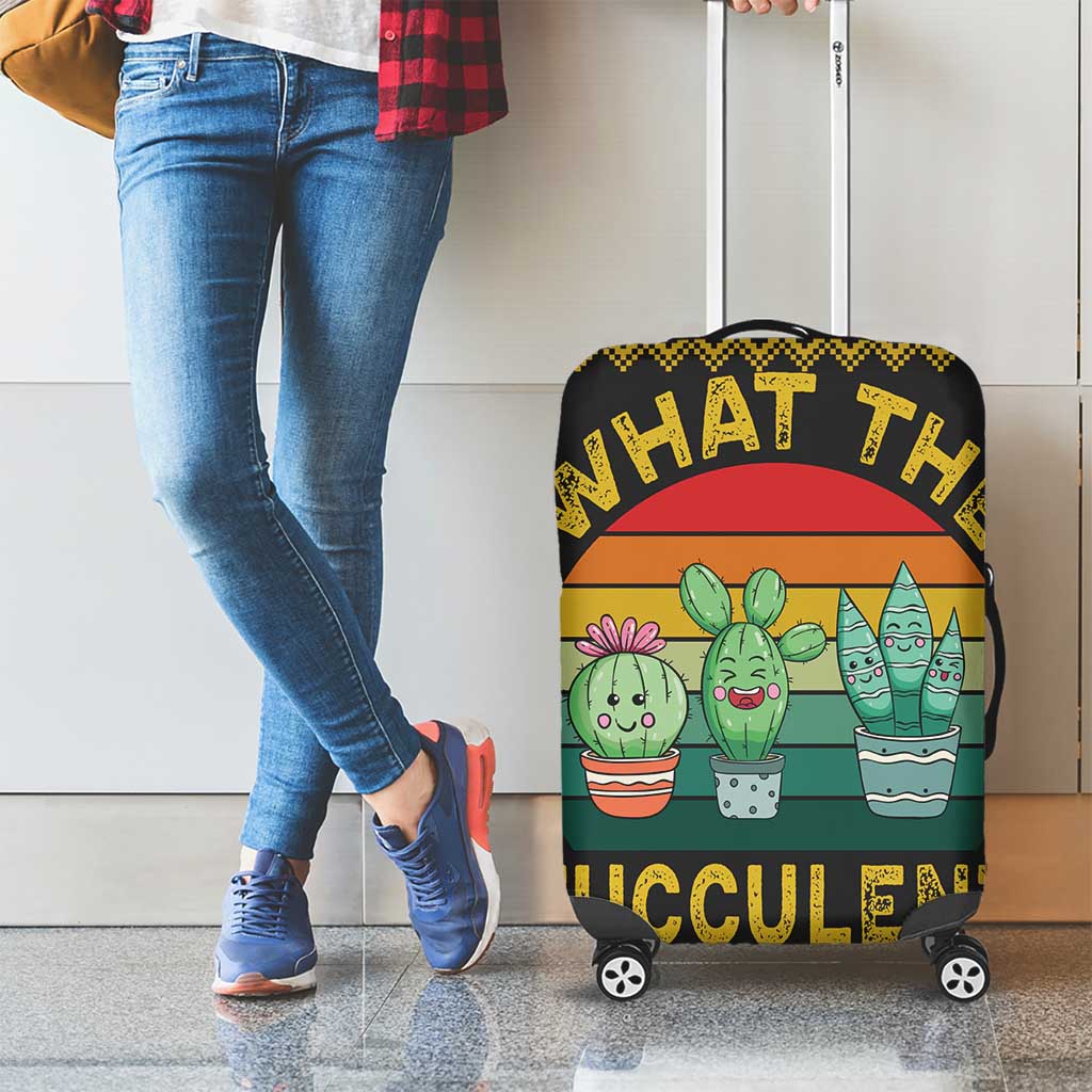 Cacuts Christmas Luggage Cover Cactus What the Fucculent - Wonder Print Shop