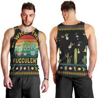 Cacuts Christmas Men Tank Top Cactus What the Fucculent - Wonder Print Shop