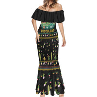 Cacuts Christmas Mermaid Dress Cactus What the Fucculent - Wonder Print Shop
