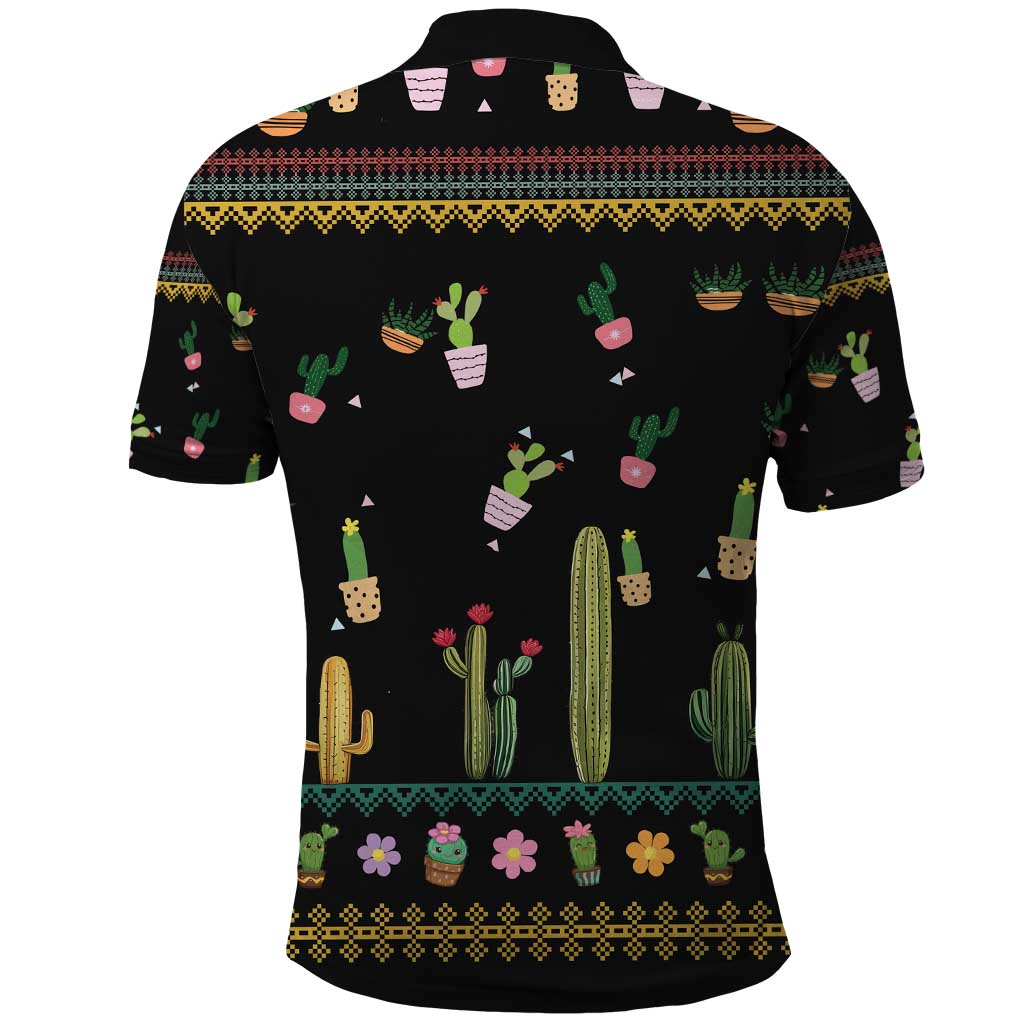 Cacuts Christmas Polo Shirt Cactus What the Fucculent - Wonder Print Shop