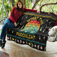 Cacuts Christmas Quilt Cactus What the Fucculent - Wonder Print Shop