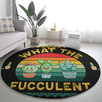 Cacuts Christmas Round Carpet Cactus What the Fucculent