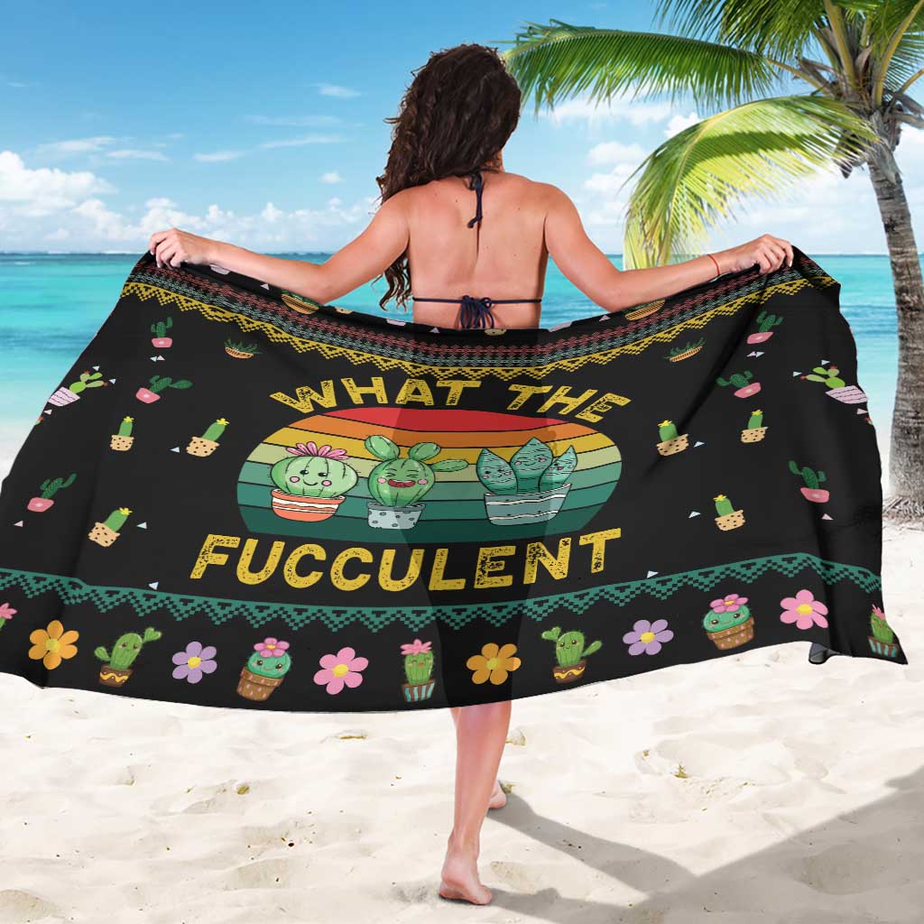 Cacuts Christmas Sarong Cactus What the Fucculent - Wonder Print Shop