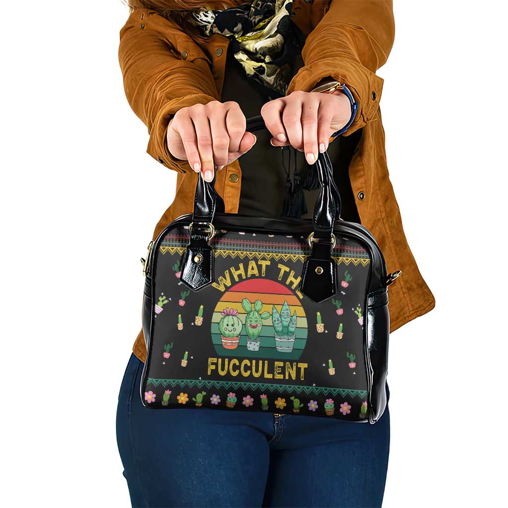 Cacuts Christmas Shoulder Handbag Cactus What the Fucculent
