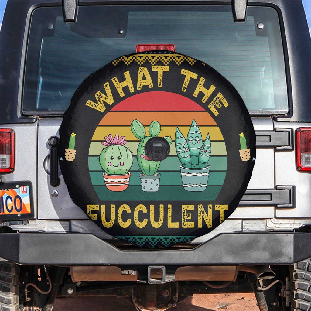 Cacuts Christmas Spare Tire Cover Cactus What the Fucculent - Wonder Print Shop