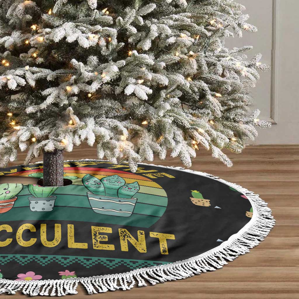 Cacuts Christmas Tree Skirt Cactus What the Fucculent - Wonder Print Shop