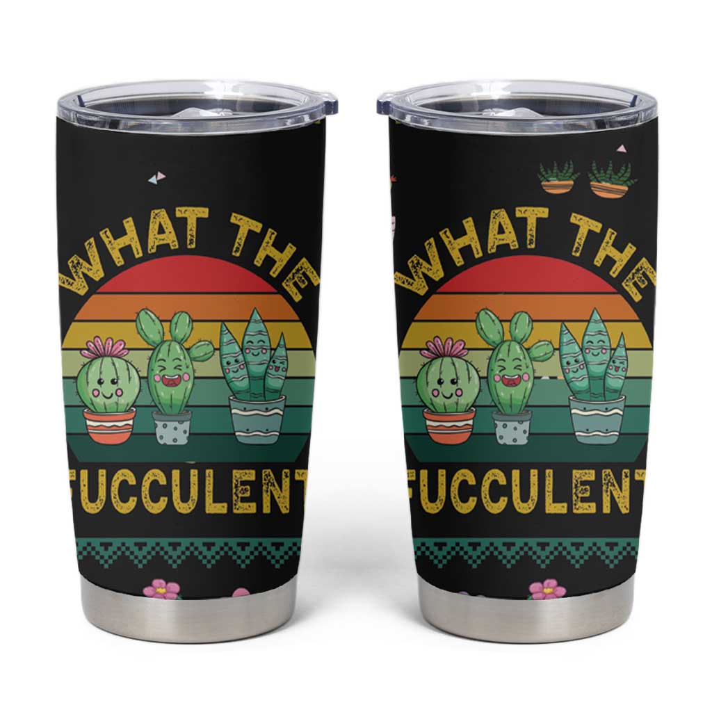 Cacuts Christmas Tumbler Cup Cactus What the Fucculent - Wonder Print Shop