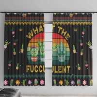 Cacuts Christmas Window Curtain Cactus What the Fucculent - Wonder Print Shop