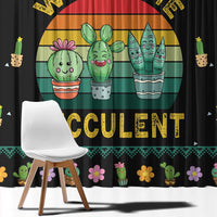 Cacuts Christmas Window Curtain Cactus What the Fucculent - Wonder Print Shop