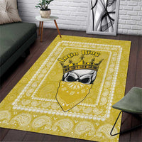 Latin King Area Rug Paisley Pattern Yellow - Wonder Print Shop