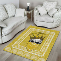 Latin King Area Rug Paisley Pattern Yellow - Wonder Print Shop