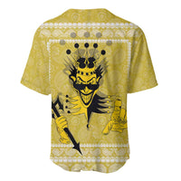 Latin King Baseball Jersey Paisley Pattern Yellow - Wonder Print Shop