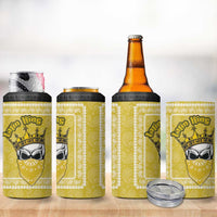 Latin King 4 in 1 Can Cooler Tumbler Paisley Pattern Yellow - Wonder Print Shop