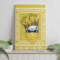 Latin King Canvas Wall Art Paisley Pattern Yellow - Wonder Print Shop