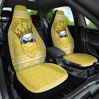 Latin King Car Seat Cover Paisley Pattern Yellow - Wonder Print Shop