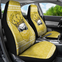 Latin King Car Seat Cover Paisley Pattern Yellow - Wonder Print Shop