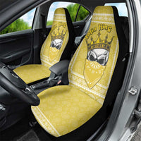 Latin King Car Seat Cover Paisley Pattern Yellow - Wonder Print Shop