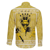 Latin King Family Matching Long Sleeve Bodycon Dress and Hawaiian Shirt Paisley Pattern Yellow - Wonder Print Shop