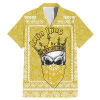Latin King Family Matching Mermaid Dress and Hawaiian Shirt Paisley Pattern Yellow - Wonder Print Shop