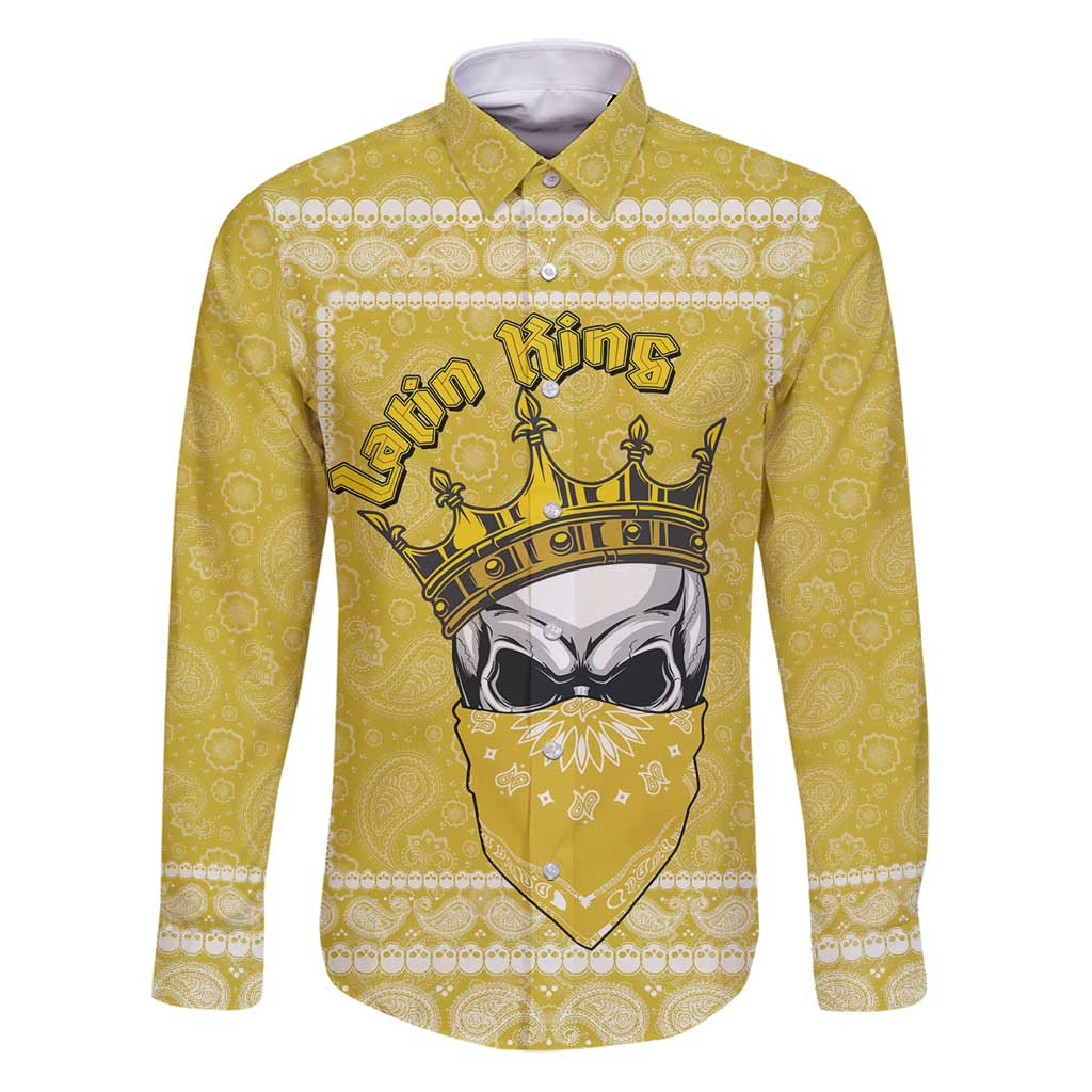 Latin King Family Matching Puletasi and Hawaiian Shirt Paisley Pattern Yellow - Wonder Print Shop