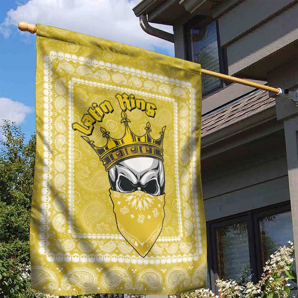 Latin King Garden Flag Paisley Pattern Yellow - Wonder Print Shop