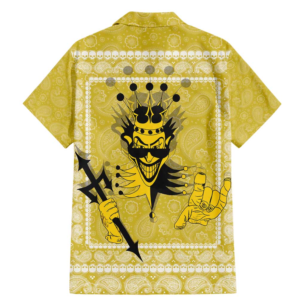 Latin King Hawaiian Shirt Paisley Pattern Yellow - Wonder Print Shop