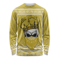 Latin King Long Sleeve Shirt Paisley Pattern Yellow - Wonder Print Shop