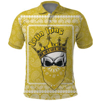 Latin King Polo Shirt Paisley Pattern Yellow - Wonder Print Shop