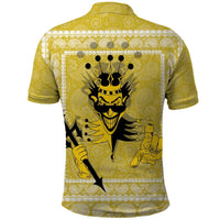 Latin King Polo Shirt Paisley Pattern Yellow - Wonder Print Shop