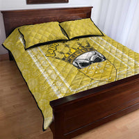 Latin King Quilt Bed Set Paisley Pattern Yellow - Wonder Print Shop