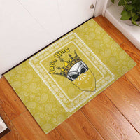 Latin King Rubber Doormat Paisley Pattern Yellow - Wonder Print Shop