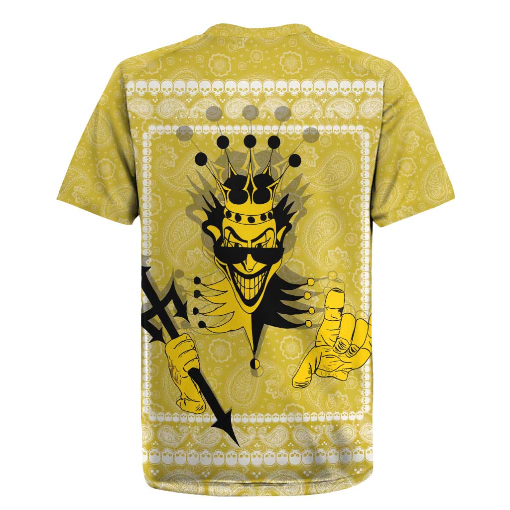 Latin King Rugby Jersey Paisley Pattern Yellow - Wonder Print Shop