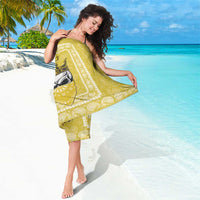 Latin King Sarong Paisley Pattern Yellow - Wonder Print Shop