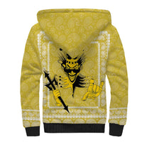 Latin King Sherpa Hoodie Paisley Pattern Yellow - Wonder Print Shop