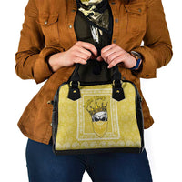 Latin King Shoulder Handbag Paisley Pattern Yellow