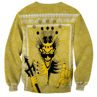 Latin King Sweatshirt Paisley Pattern Yellow - Wonder Print Shop