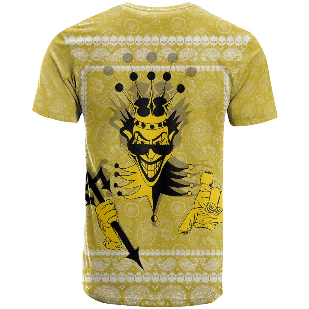 Latin King T Shirt Paisley Pattern Yellow - Wonder Print Shop