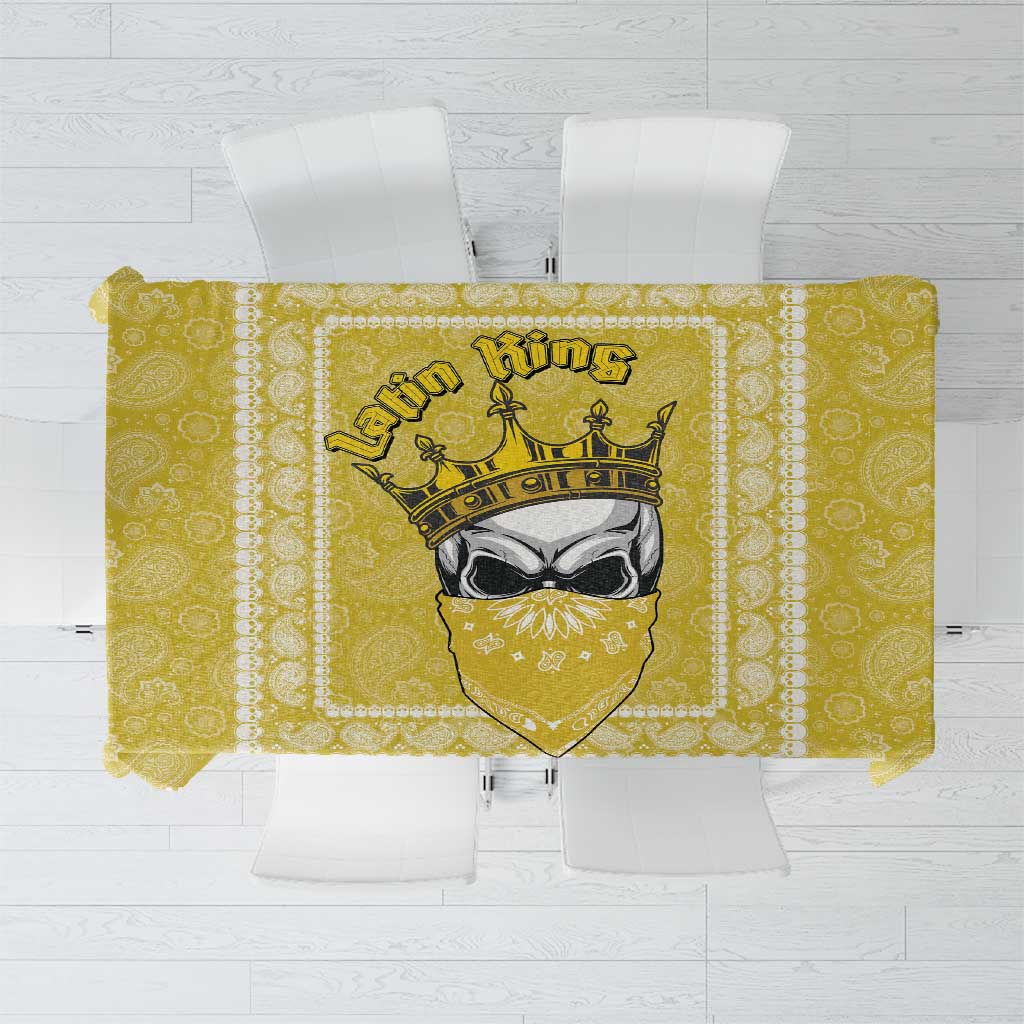 Latin King Tablecloth Paisley Pattern Yellow - Wonder Print Shop