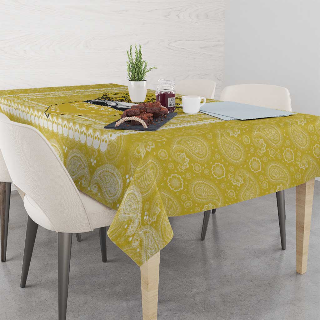 Latin King Tablecloth Paisley Pattern Yellow - Wonder Print Shop