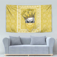 Latin King Tapestry Paisley Pattern Yellow - Wonder Print Shop