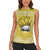 Latin King Women Sleeveless Polo Shirt Paisley Pattern Yellow - Wonder Print Shop