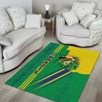 Brazil Flag Emblem Area Rug Toco Toucan In My Heart