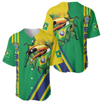 Brazil Flag Emblem Baseball Jersey Toco Toucan In My Heart