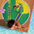Brazil Flag Emblem Beach Blanket Toco Toucan In My Heart