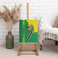 Brazil Flag Emblem Canvas Wall Art Toco Toucan In My Heart