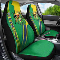 Brazil Flag Emblem Car Seat Cover Toco Toucan In My Heart