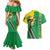 Brazil Flag Emblem Couples Matching Mermaid Dress and Hawaiian Shirt Toco Toucan In My Heart