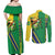 Brazil Flag Emblem Couples Matching Off Shoulder Maxi Dress and Long Sleeve Button Shirt Toco Toucan In My Heart