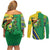 Brazil Flag Emblem Couples Matching Off Shoulder Short Dress and Long Sleeve Button Shirt Toco Toucan In My Heart